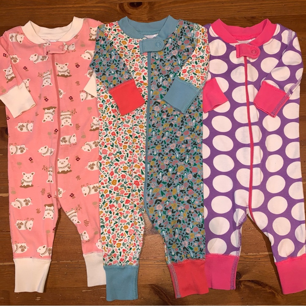 Hanna Anderson Cotton Sleeper Bundle size 50 0-6 mod